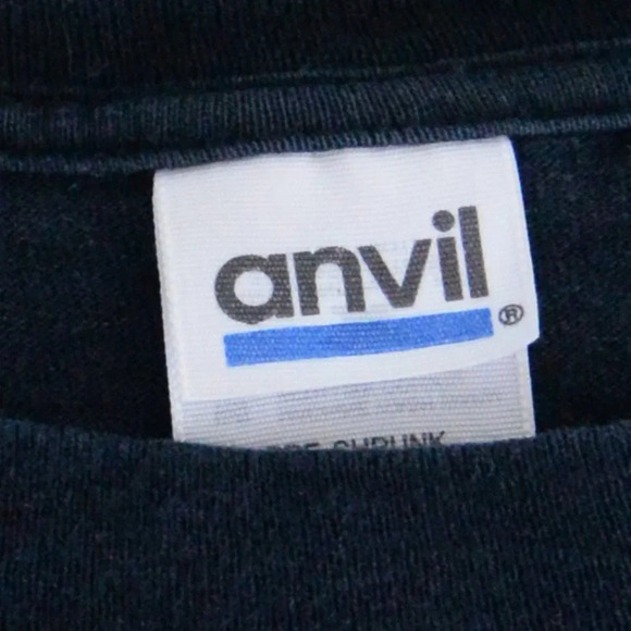 Y2K '05 Anvil Black Nirvana With The Lights Out Pre-Shrunk Short Sleeve T-shirt - Picture 10 of 11